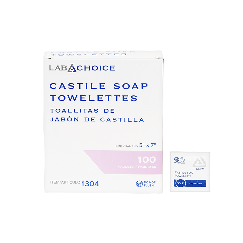 dynarex castile soap towelettes