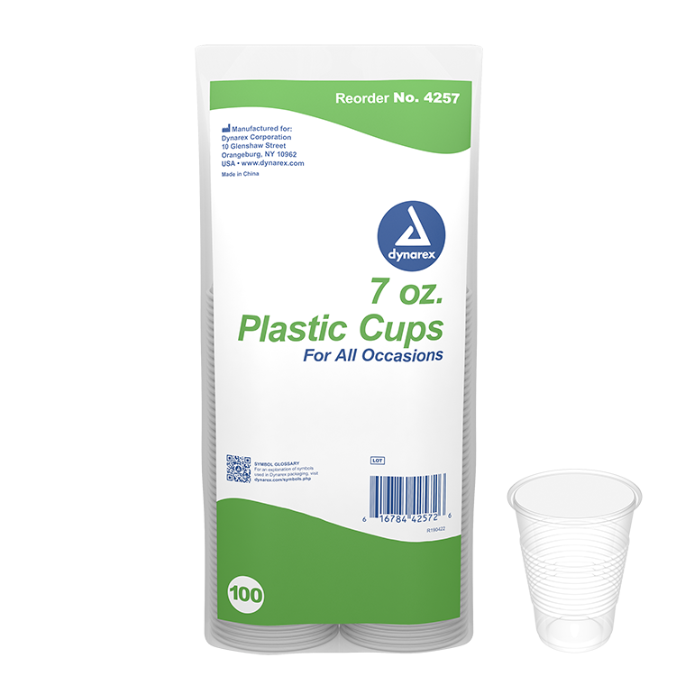 dynarex clear drinking cups