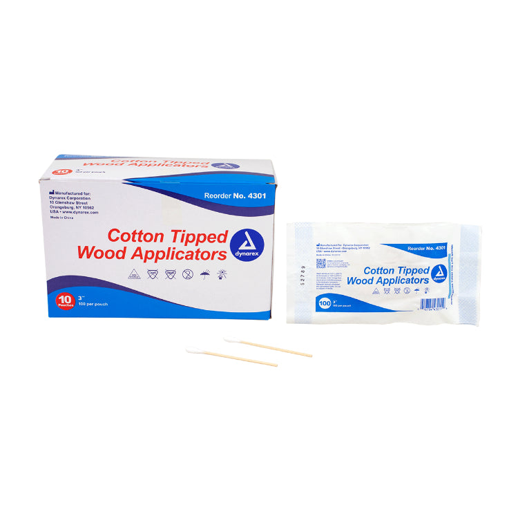 dynarex cotton tipped applicators