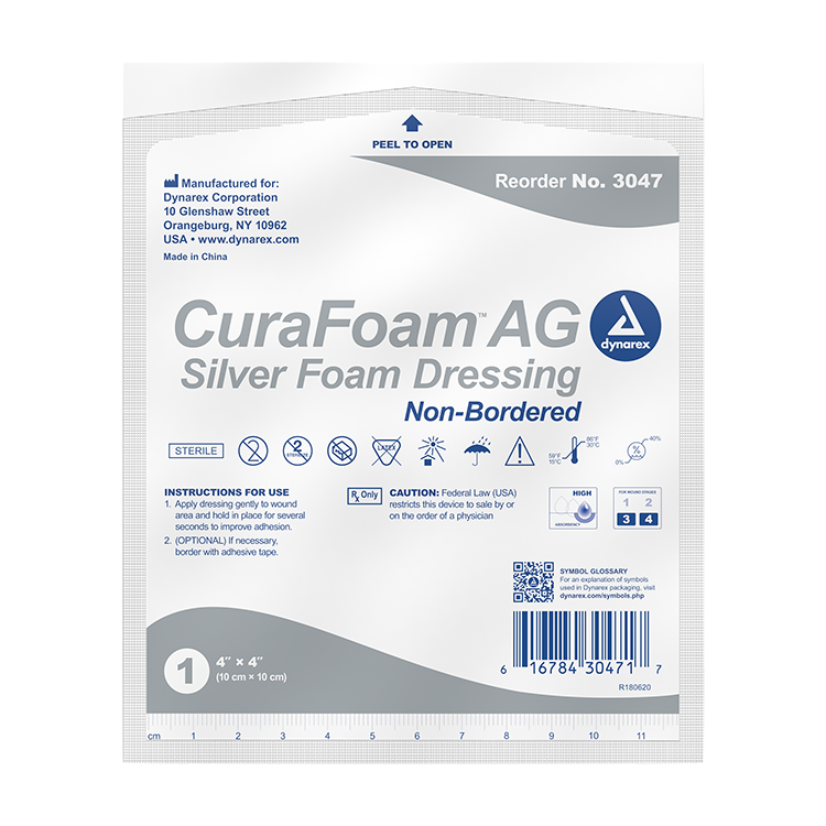 dynarex curafoam ag foam dressing