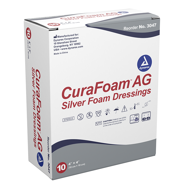 dynarex curafoam ag foam dressing