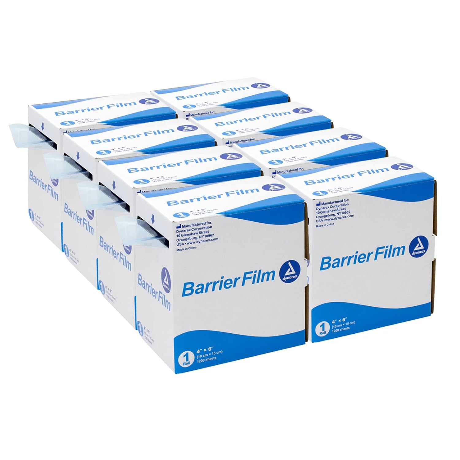 dynarex dental barrier films 1200bx 8cs
