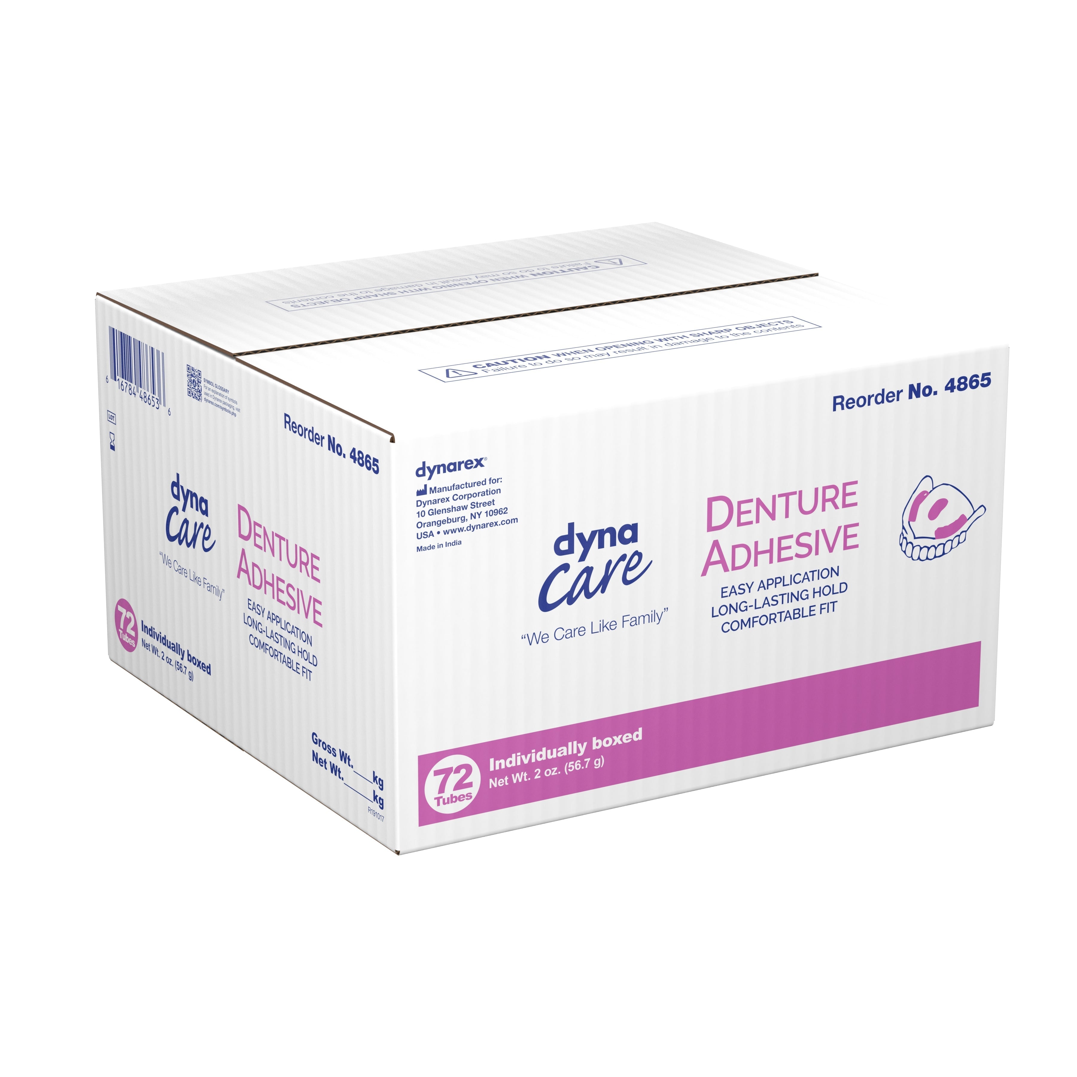 dynarex denture adhesive cream 2 oz tube dynarex denture adhesive mk826974ea