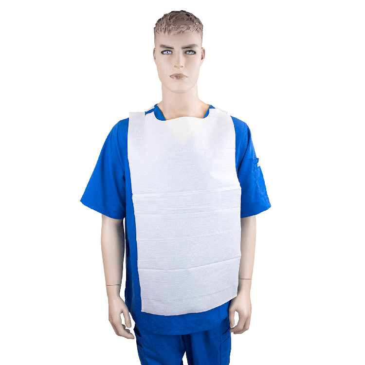dynarex disposable adult lap bibs