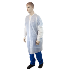 dynarex disposable lab coats without pockets