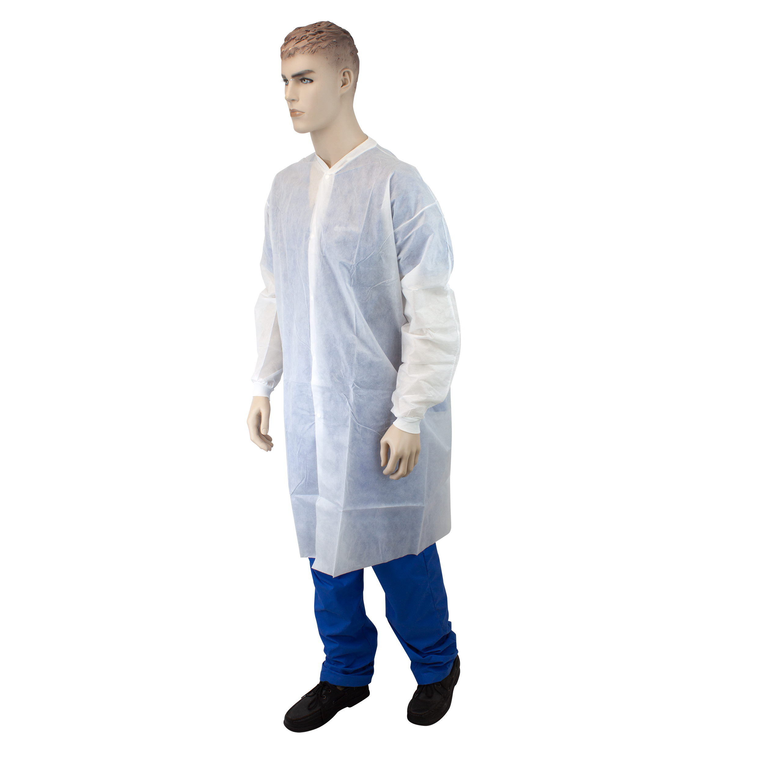 dynarex disposable lab coats without pockets