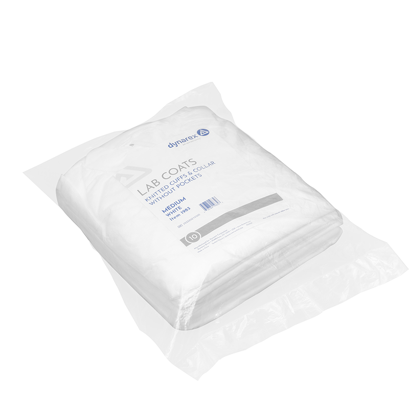 dynarex disposable lab coats without pockets