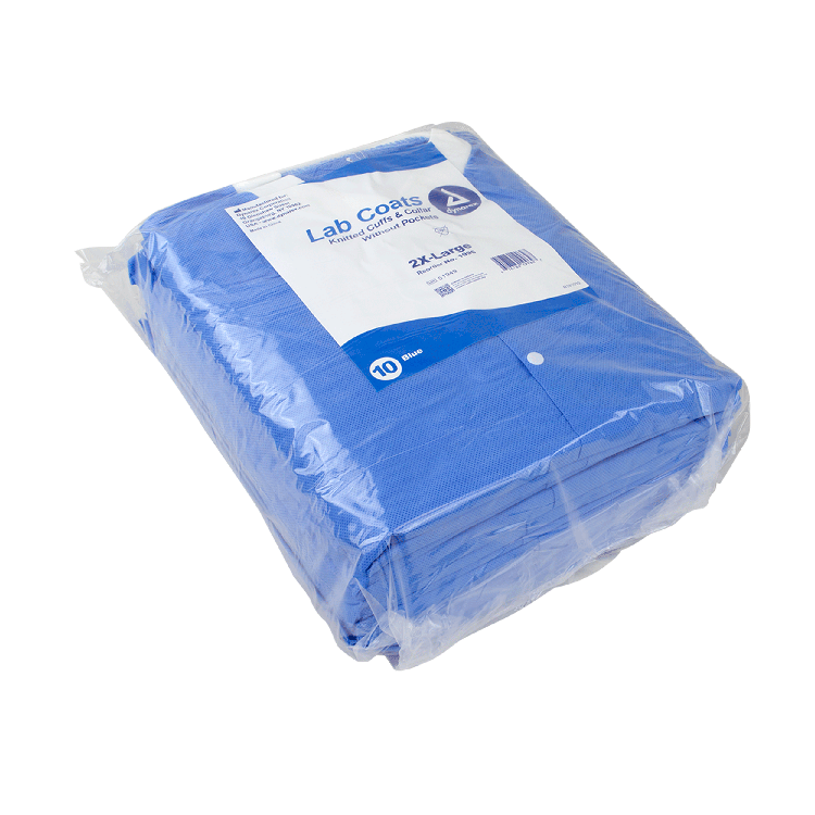 dynarex disposable lab coats without pockets