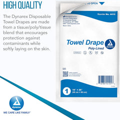 dynarex disposable towel drapes sterile 50bx 6cs