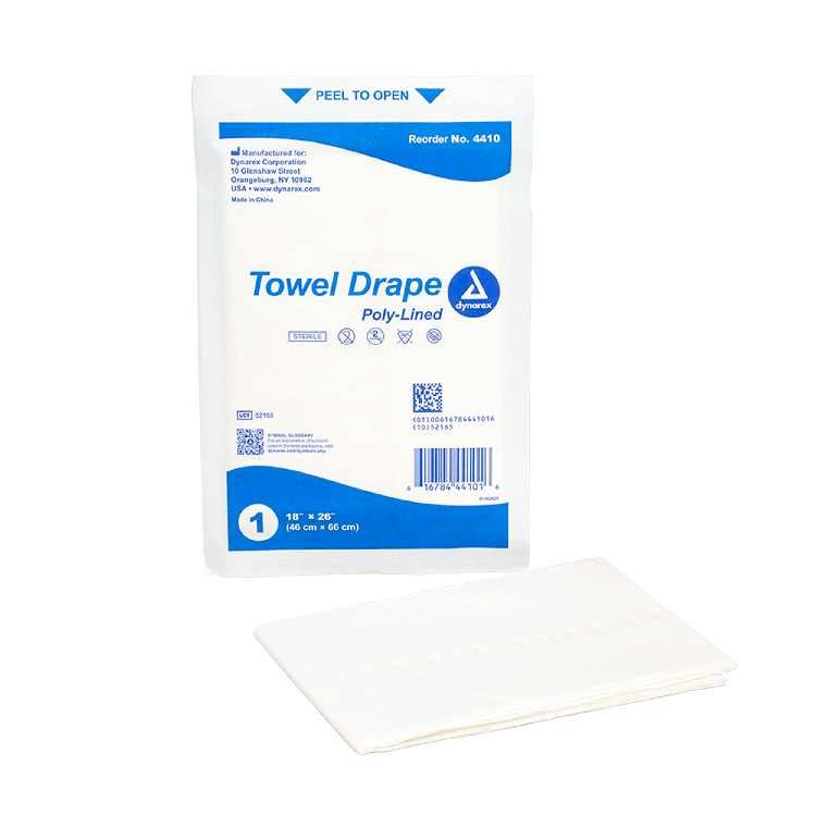 dynarex disposable towel drapes sterile 50bx 6cs
