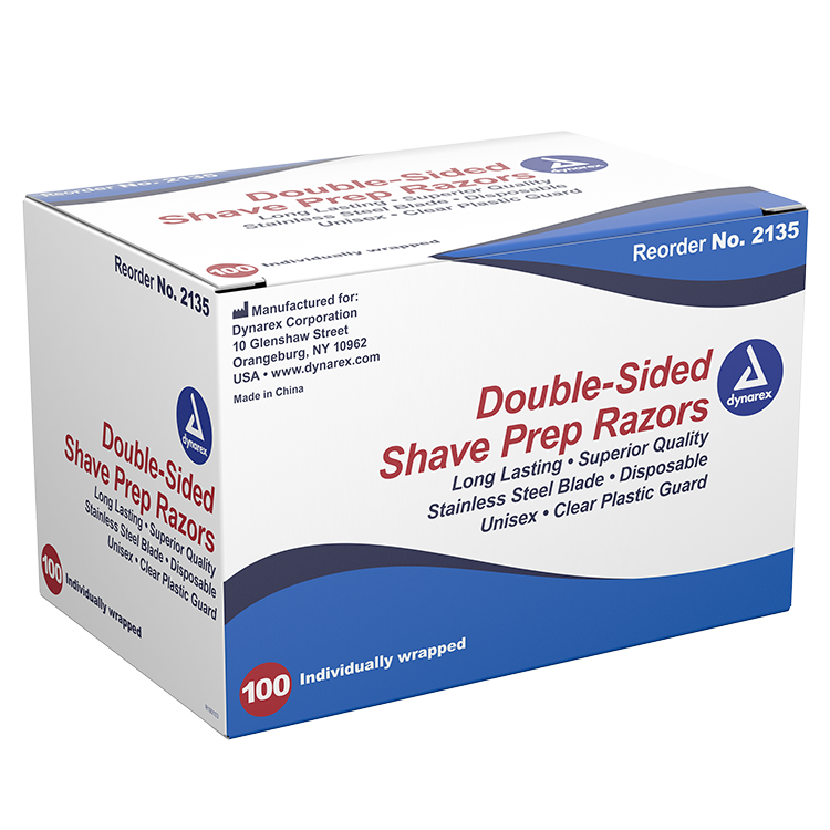dynarex double sided shave prep razors