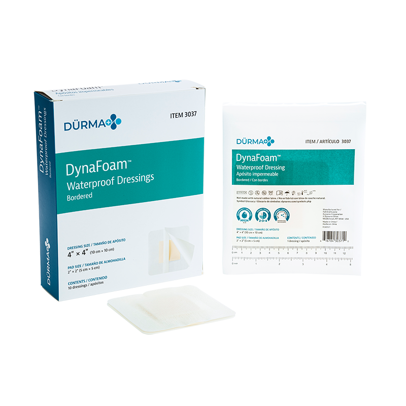 dynarex dynafoam waterproof bordered foam dressing