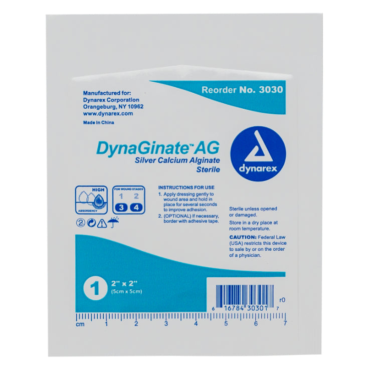 dynarex dynaginate ag silver calcium alginate dressings