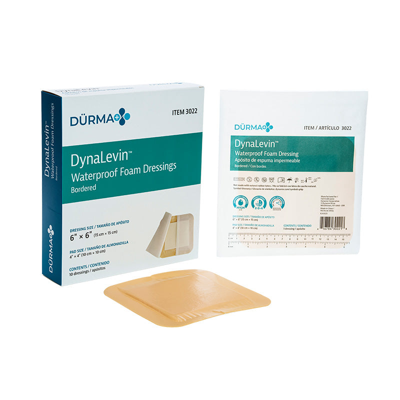 dynarex dynalevin waterproof adhesive bordered foam dressings