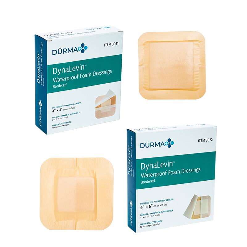 dynarex dynalevin waterproof adhesive bordered foam dressings