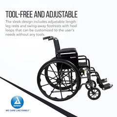 DynaRide Series 1 manual wheelchair folded position view