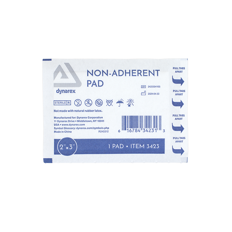 dynarex dynasafety non adherent pads