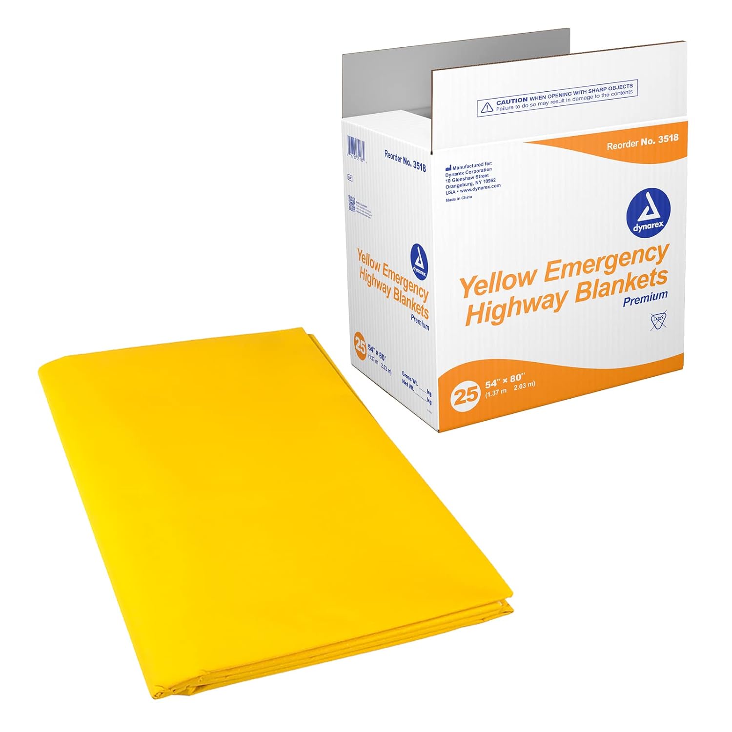 dynarex emergency highway blankets