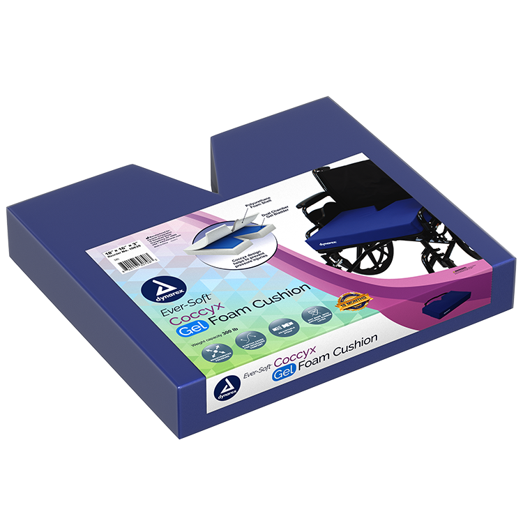 dynarex ever soft coccyx gel foam cushion