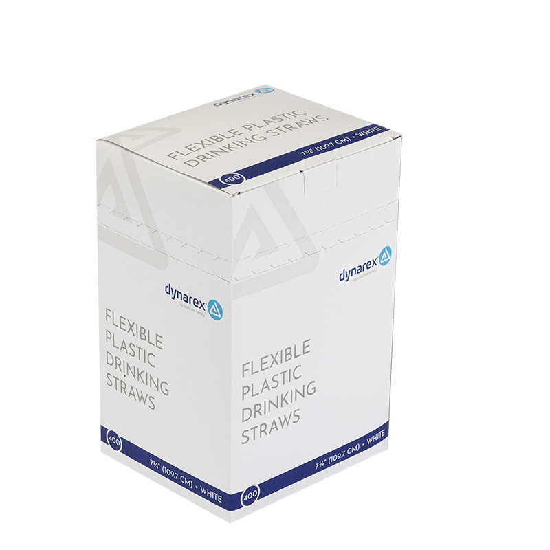 dynarex flexible plastic drinking straws