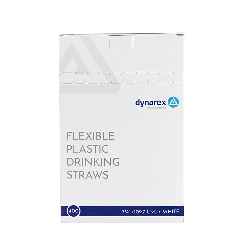 dynarex flexible plastic drinking straws