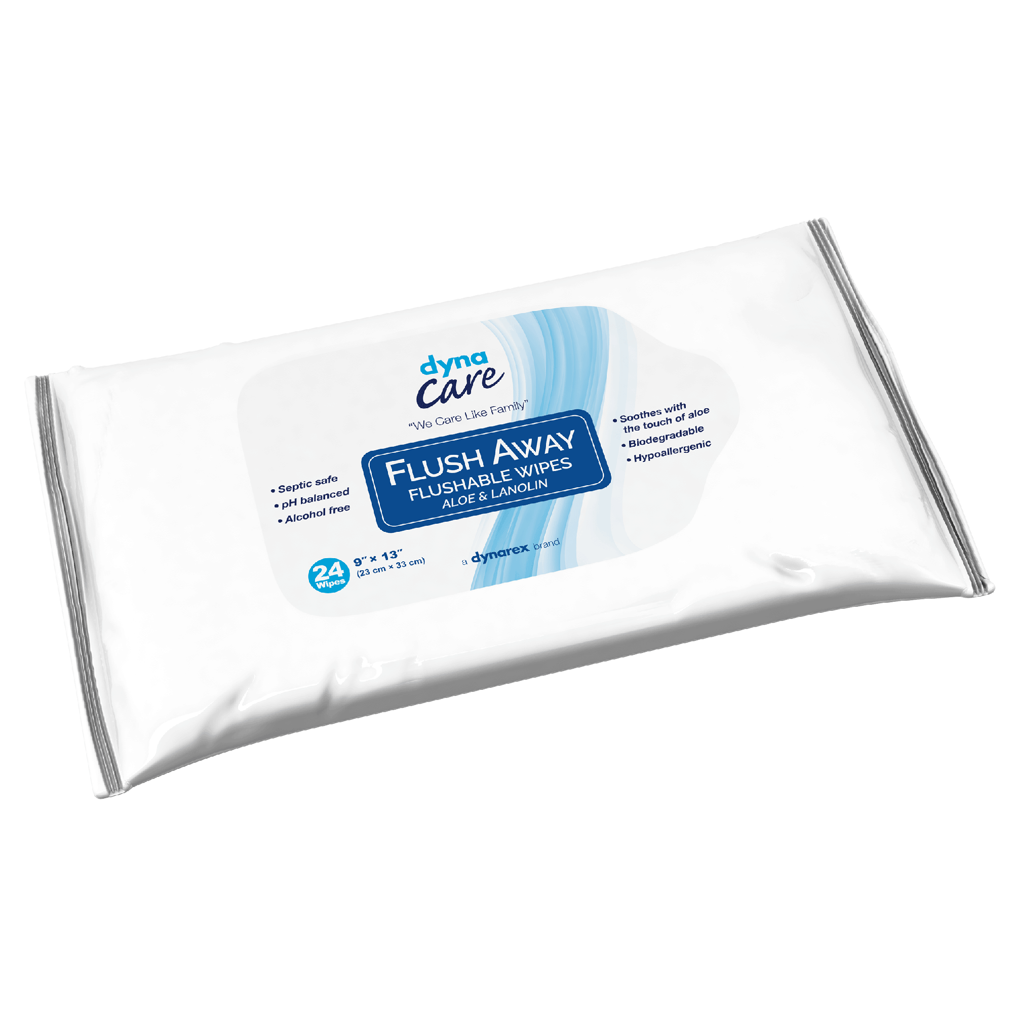 dynarex flushable wipes