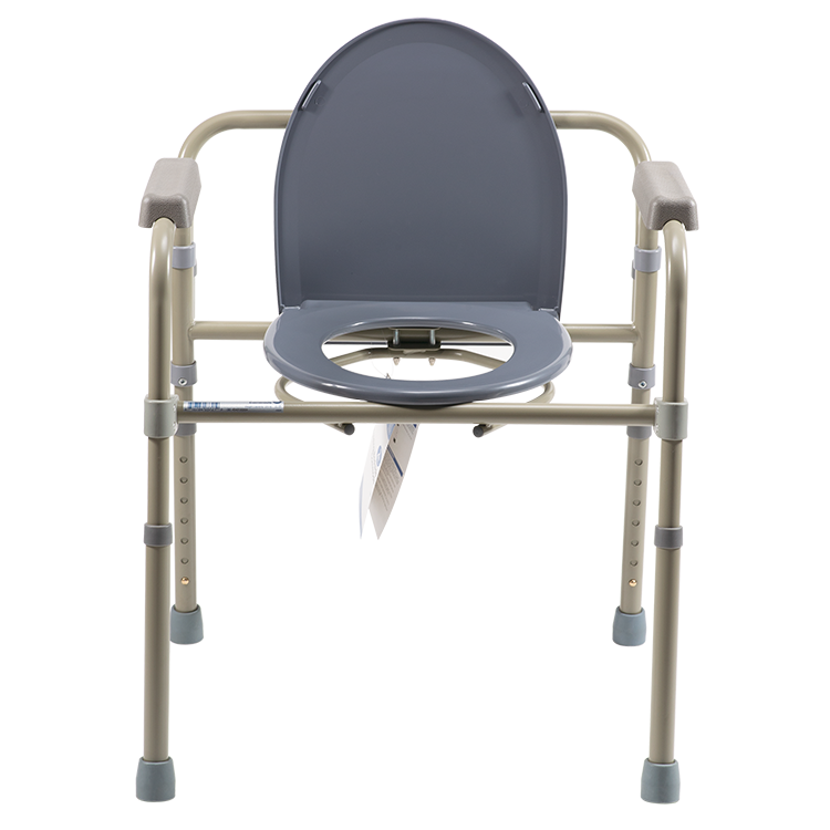 dynarex folding bedside commode