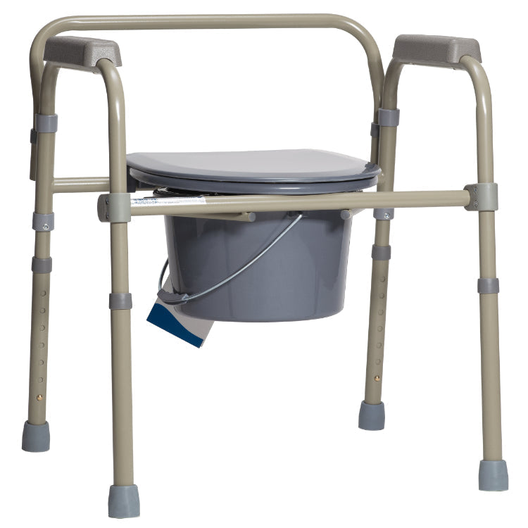 dynarex folding bedside commode