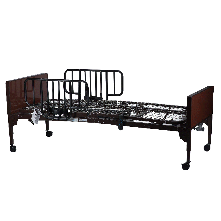 dynarex full electric homecare bed w full rail no rail half rail