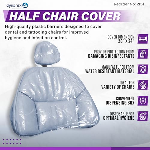 dynarex half chair cover pack type 3 box per case