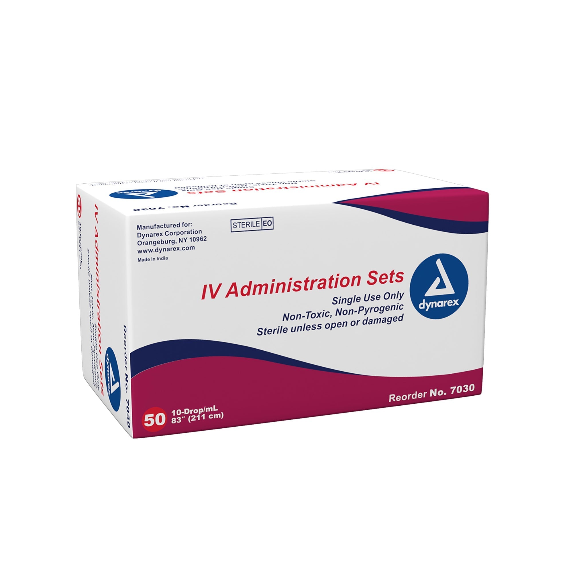 dynarex iv administration sets pack type 40 box per case