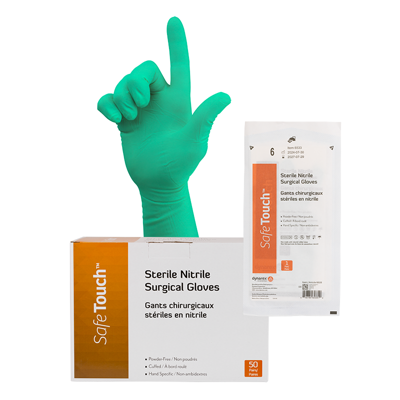 dynarex nitrile sterile surgical gloves pairs