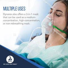 dynarex non rebreather 3 in 1 oxygen masks