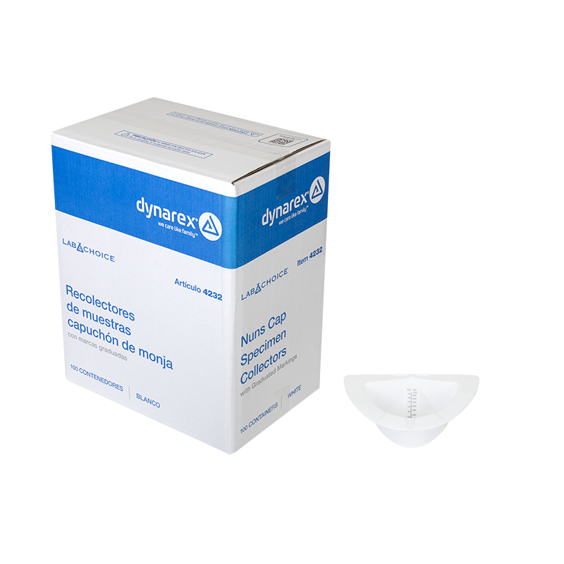 dynarex nuns cap specimen collection container