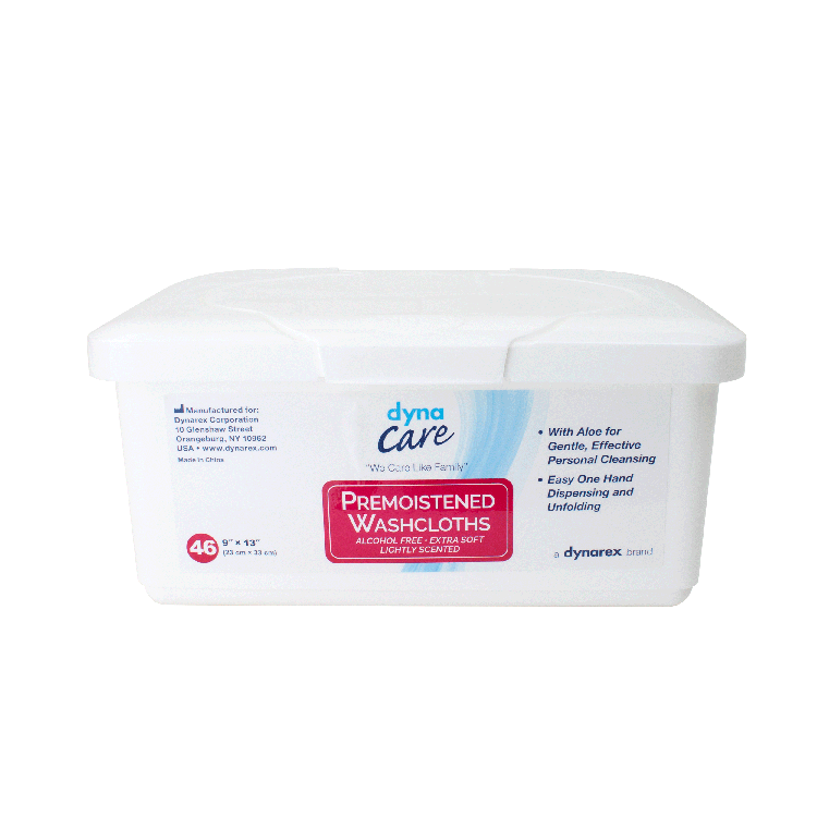 dynarex personal cleansing washcloth wet wipes