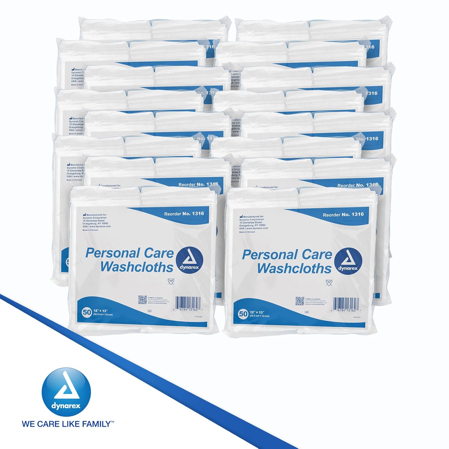 dynarex personal cleansing washcloths dry wipes