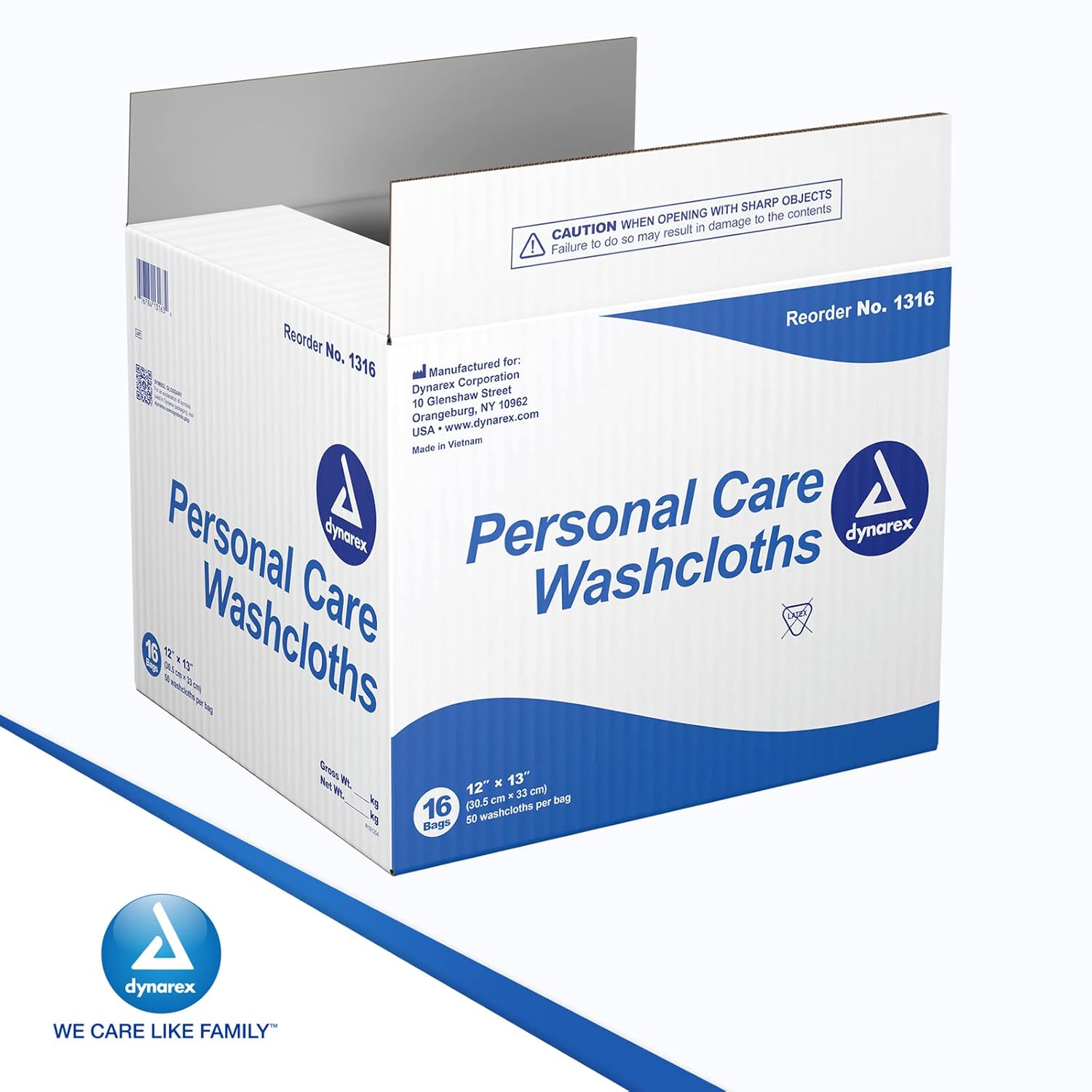 dynarex personal cleansing washcloths dry wipes