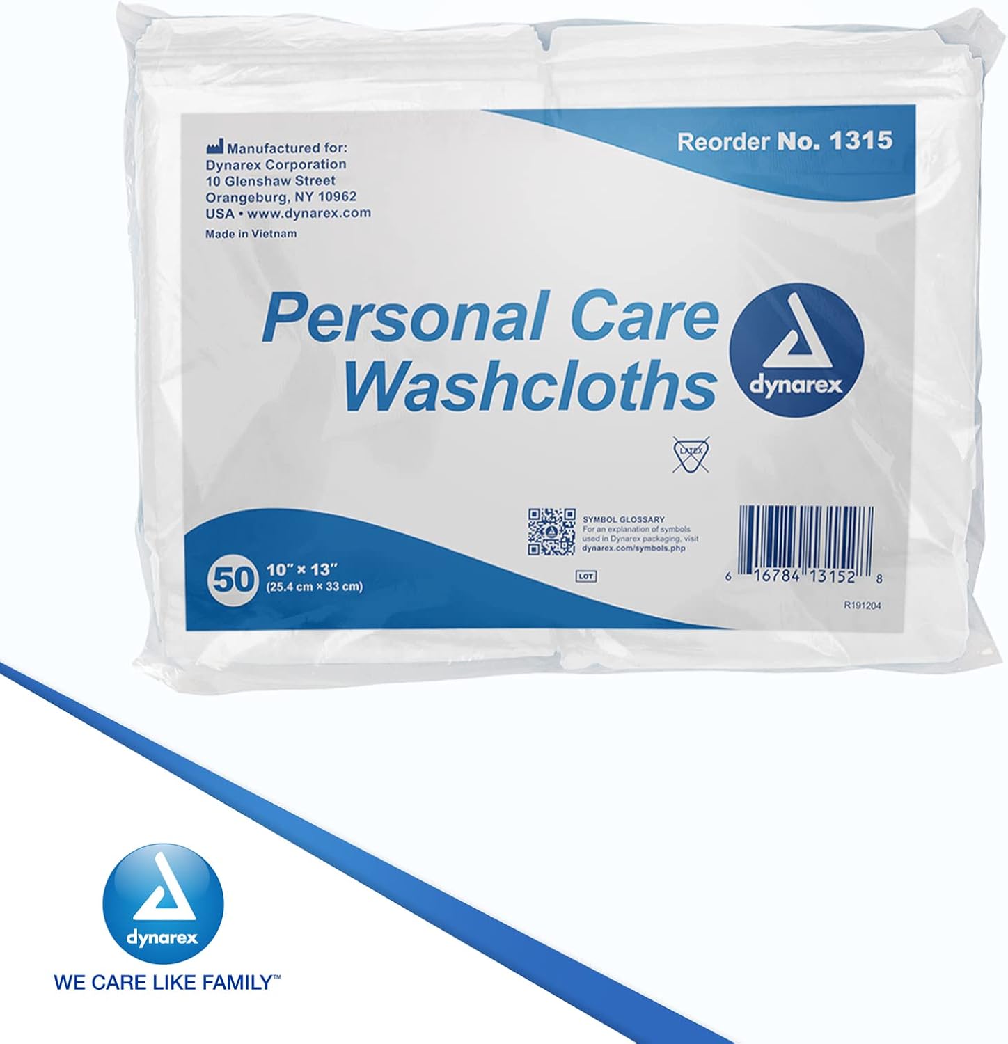 dynarex personal cleansing washcloths dry wipes