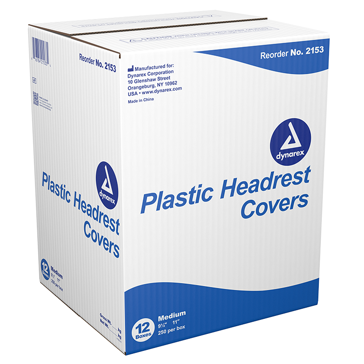 dynarex plastic headrest covers