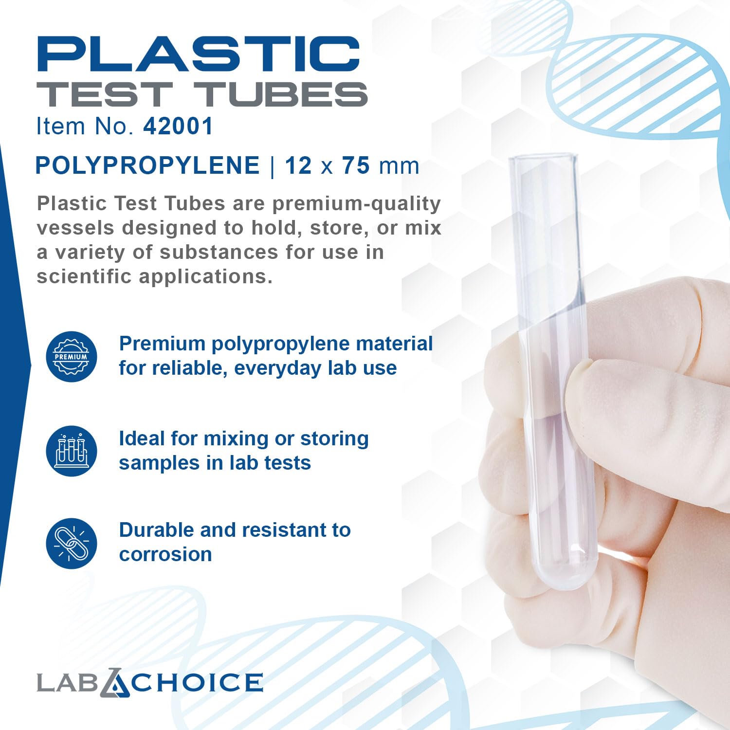 dynarex plastic test tubes