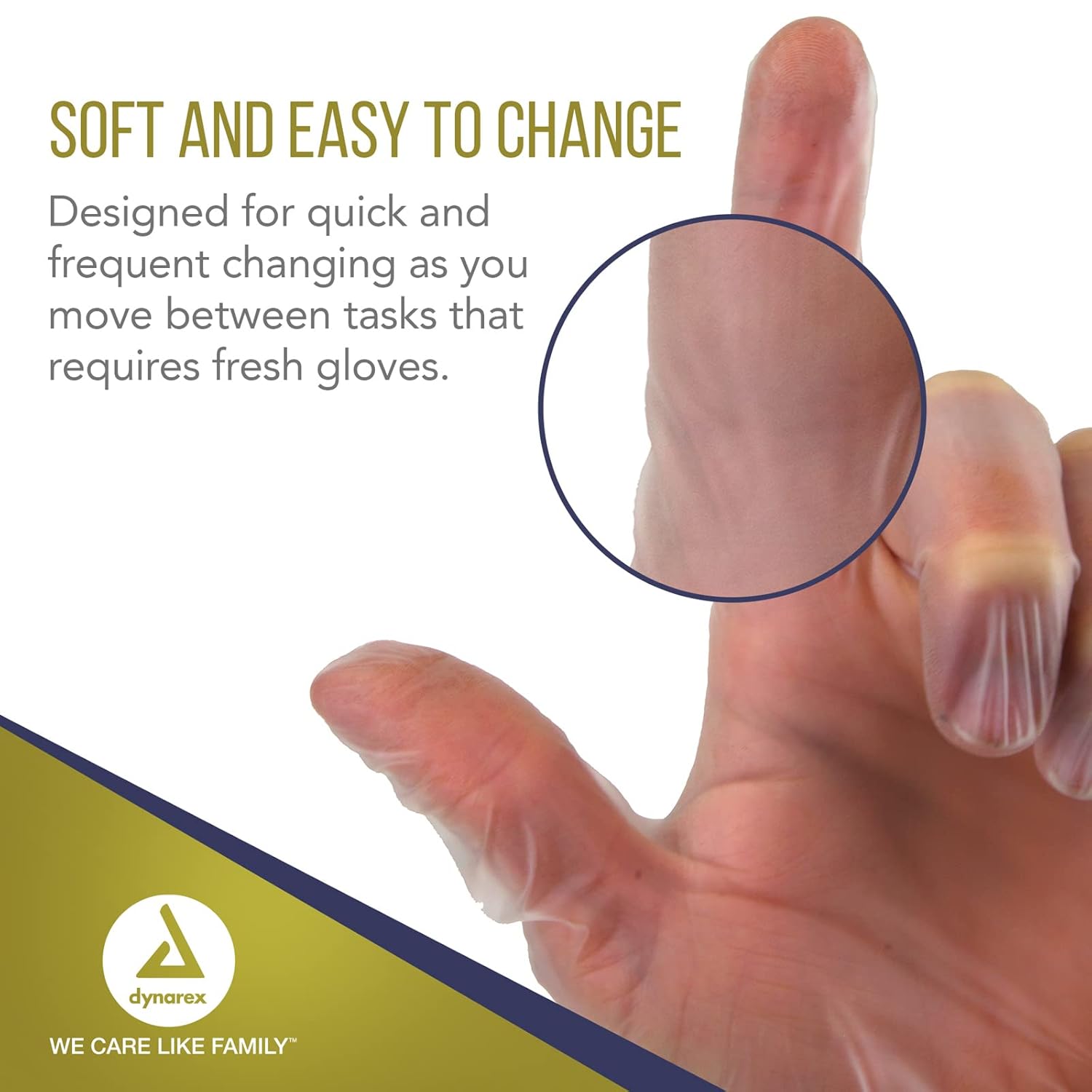 dynarex safe touch vinyl exam gloves powder free 100bx 10cs