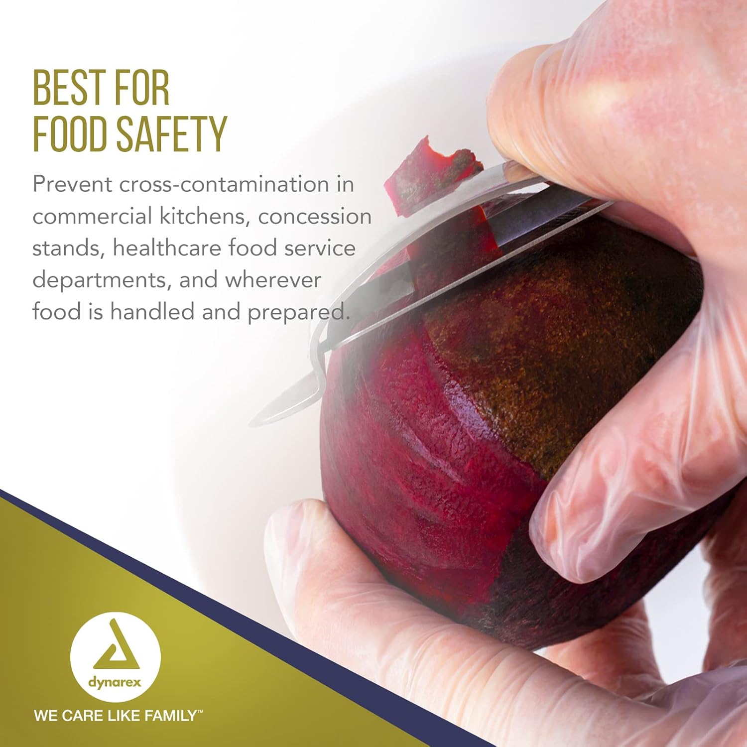 dynarex safe touch vinyl exam gloves powder free 100bx 10cs