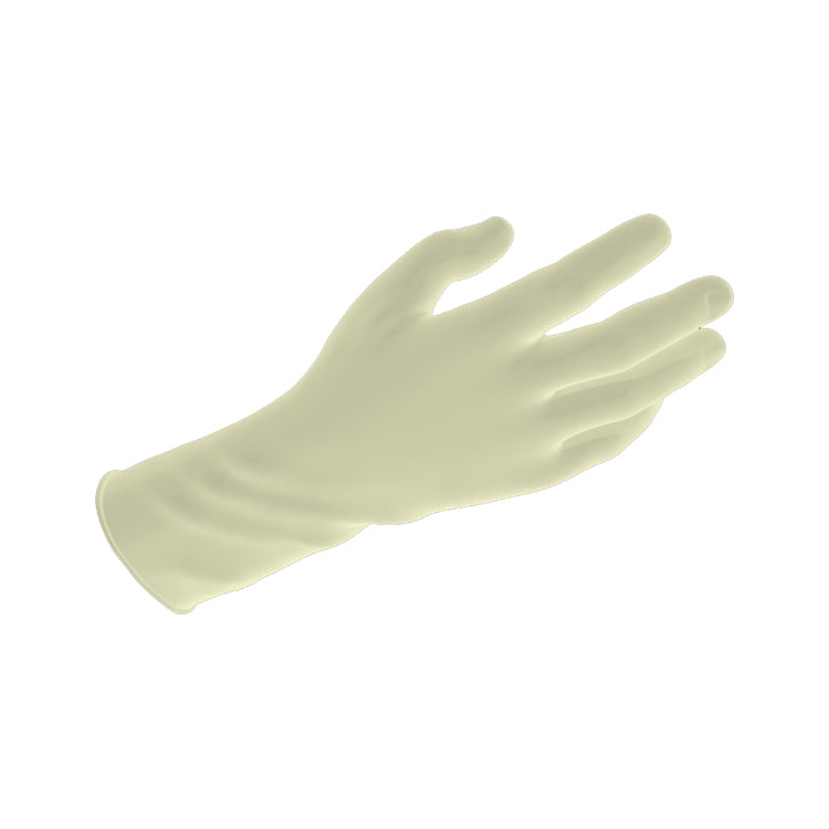 dynarex safe touch white latex exam gloves powder free
