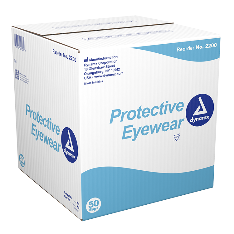 dynarex safety glasses protective eye goggles 50cs