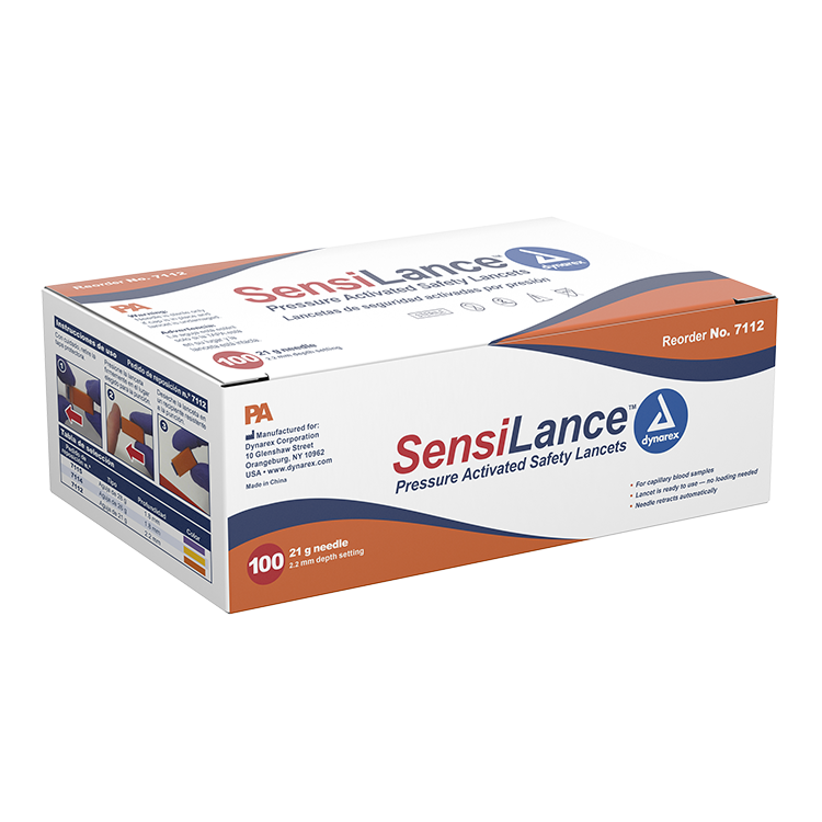 dynarex safety lancets button and pressure