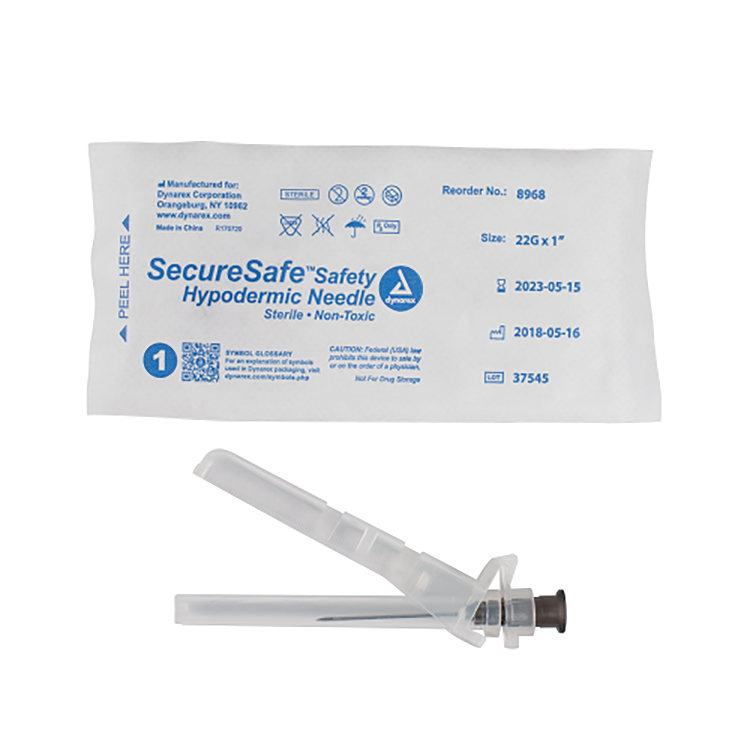 dynarex securesafe safety hypodermic needles