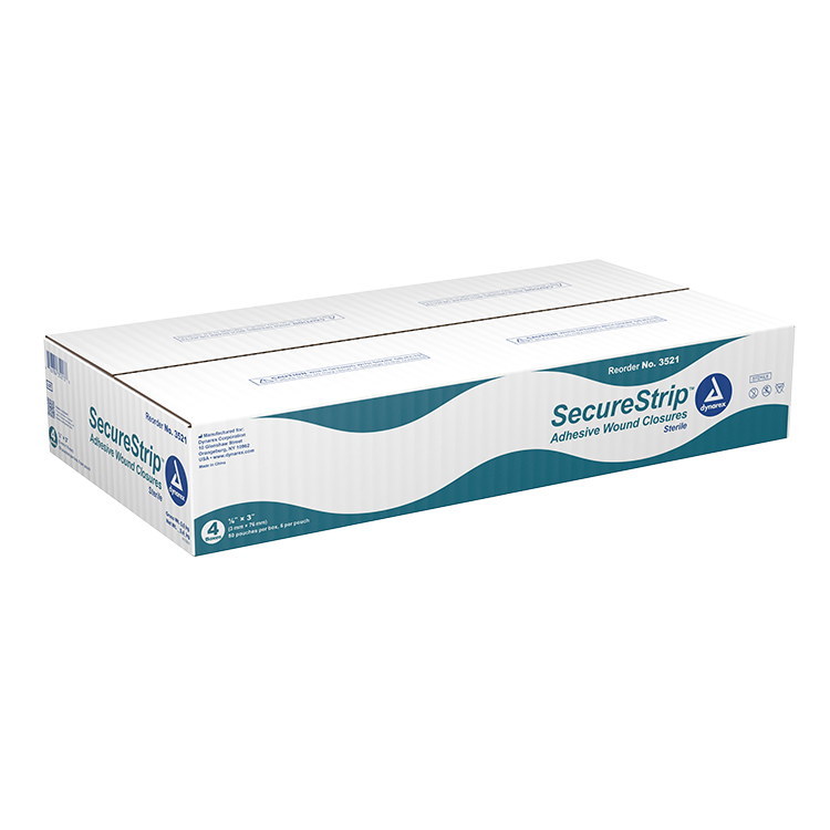 dynarex securestrip adhesive wound closures sterile 50bx 4cs