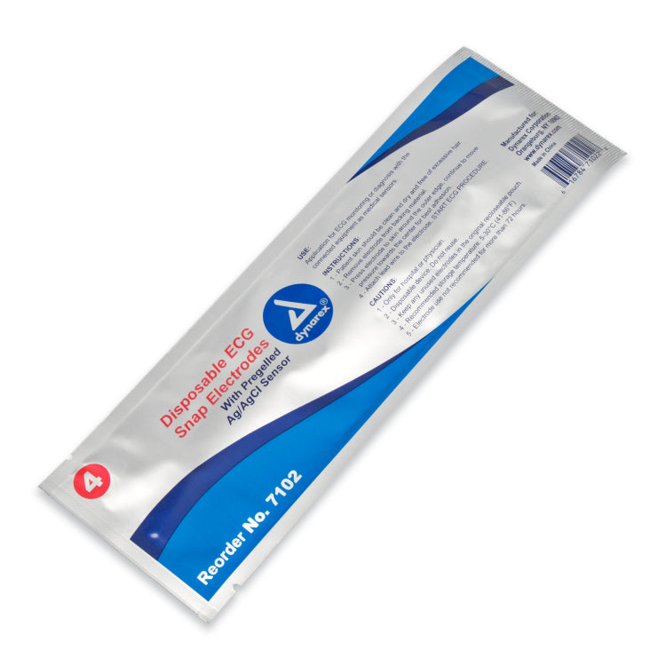 dynarex snap electrodes disposable