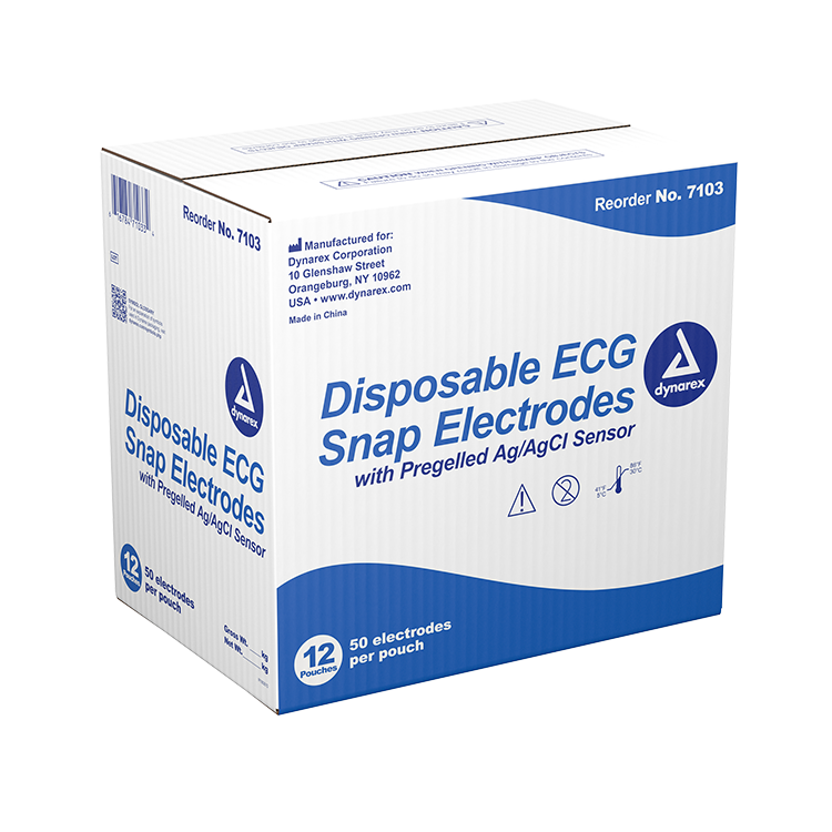 dynarex snap electrodes disposable