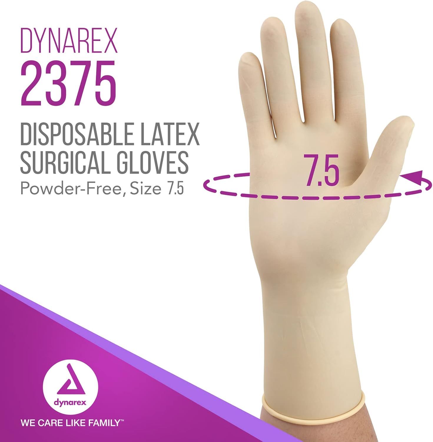 dynarex sterile latex exam gloves powder free